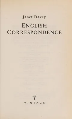 Cover of English Correspondence