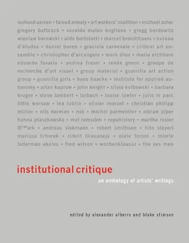 Cover of Institutional Critique