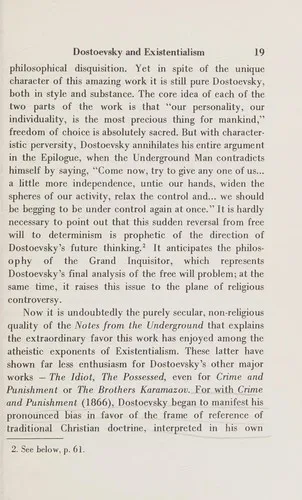 Cover of Dostoevsky and Existentialism