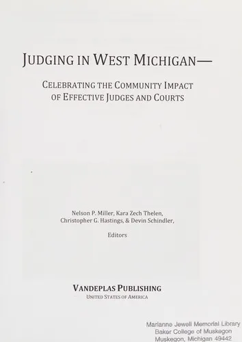 Cover of Judging in West Michigan