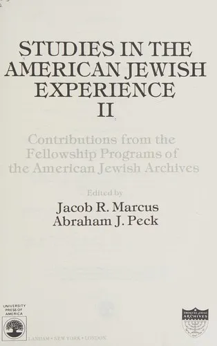 Cover of Studies in the American Jewish Experience