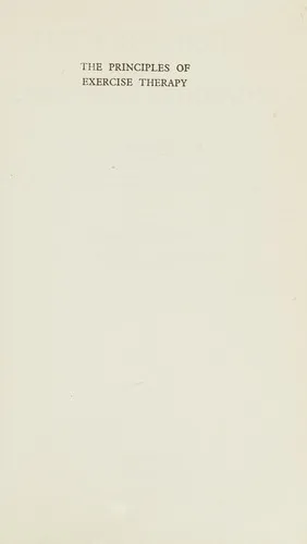 Cover of The Principles of Exercise Therapy
