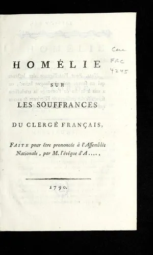 Cover of Home lie sur les souffrances du clerge franc ʹais