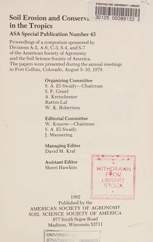 Cover of Soil Erosion and Conservation in the Tropics