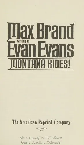 Cover of Montana Rides