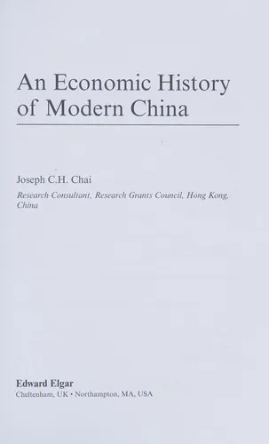 Cover of Economic History of Modern China