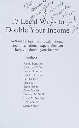 Cover of 17 Legal Ways to Double Your Income