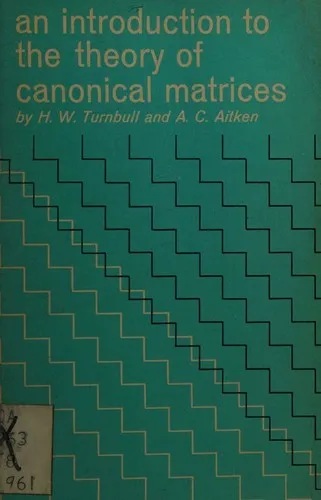 Cover of An Introduction to the Theory of Canonical Matrices