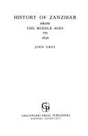 Cover of History of Zanzibars, from the Middle Ages to 1856