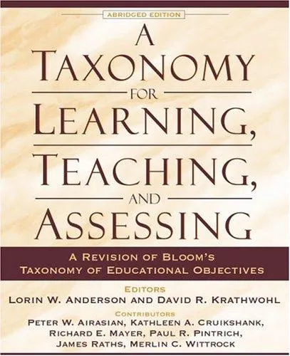Cover of A Taxonomy for Learning, Teaching, and Assessing