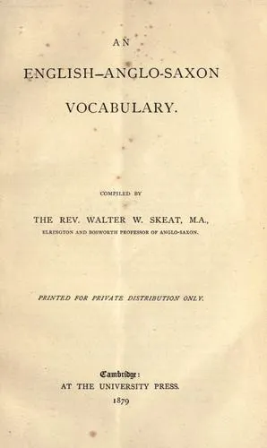 Cover of An English-Anglo-Saxon Vocabulary