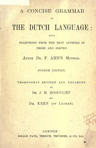 Cover of A Concise Grammar of the Dutch Language