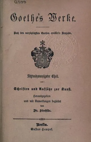 Cover of Goethe’s Werke