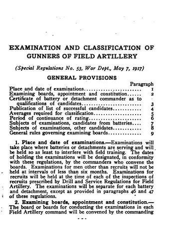 Cover of Instructions for Gunners’ Examination in the Field Artillery