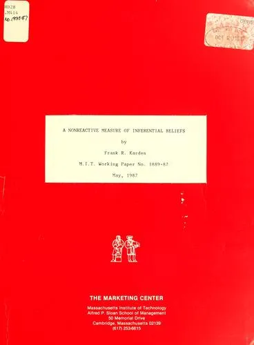 Cover of A Nonreactive Measure of Inferential Beliefs