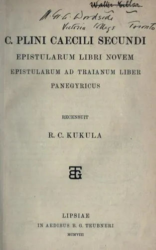 Cover of Epistularum Libri Novem