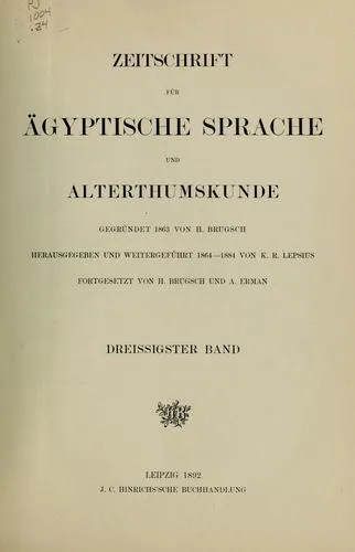 Cover of Zeitschrift für ägyptische Sprache und Altertumskunde
