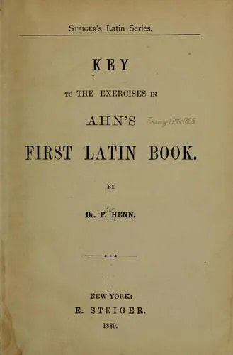 Cover of Key to the Exercises in Ahn’s First Latin Book
