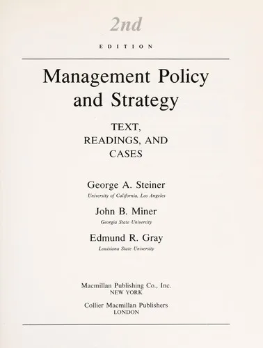 Cover of Management Policy and Strategy