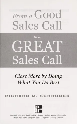 Cover of From a Good Sales Call to a Great Sales Call