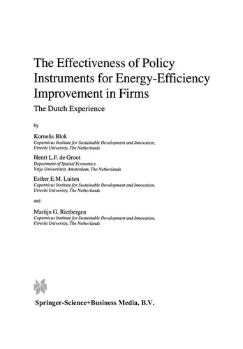 Cover of The Effectiveness of Policy Instruments for Energy-Efficiency Improvement in Firms