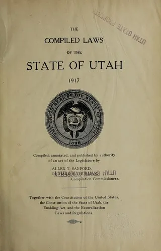 Cover of The Compiled Laws of the State of Utah, 1917 ..