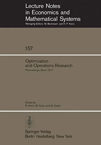 Cover of Optimization and Operations Research