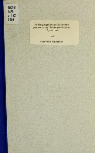Cover of Bedingungskonstellationen Paranoid-halluzinatorischer Syndrome
